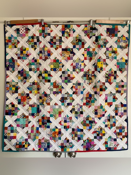 Handmade Other - 🪡 “Double Diamond” Handmade Cotton Large Crib Quilt
